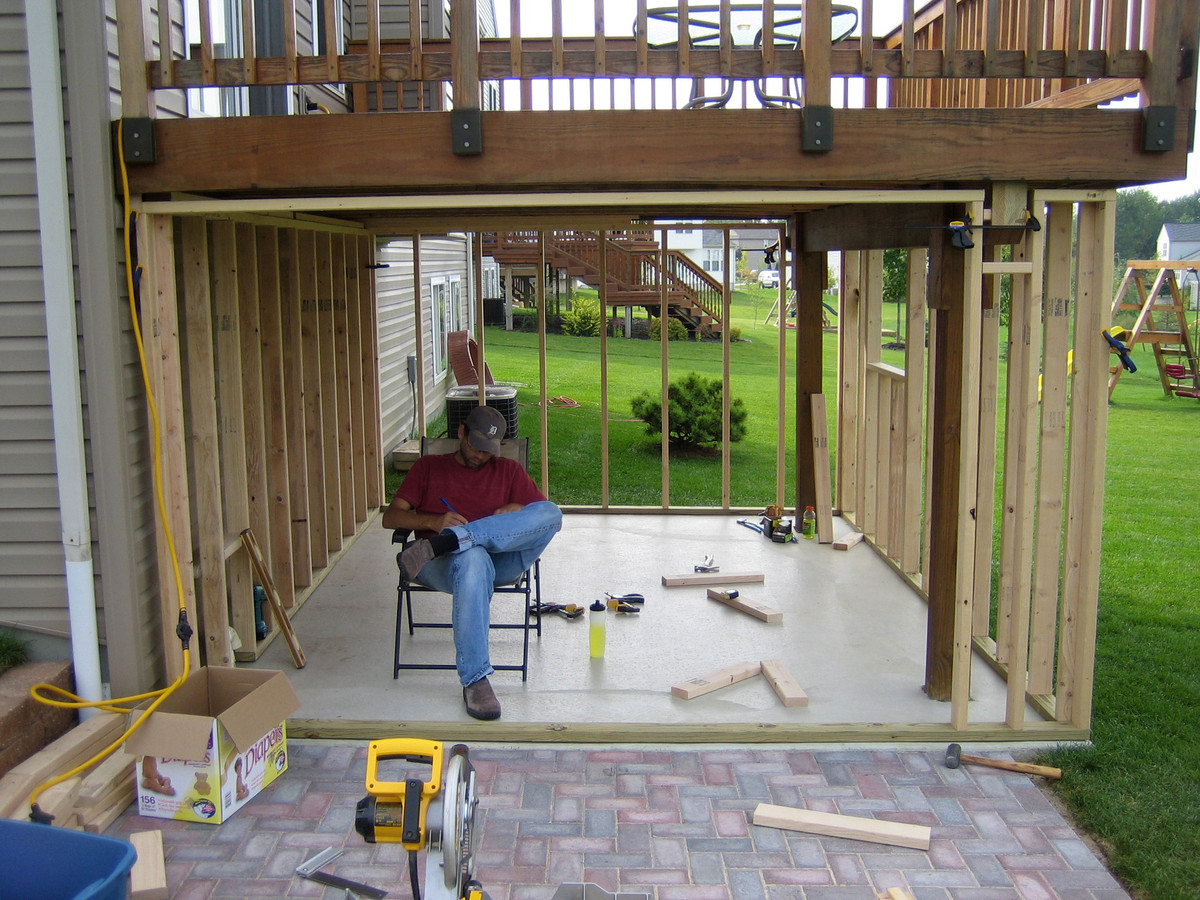  building my shed was to build the roof within the joists of the deck